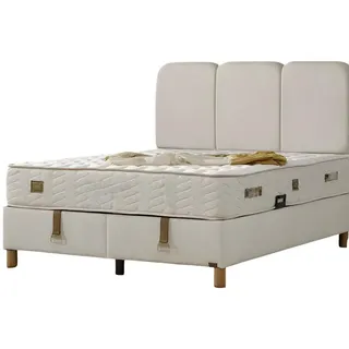 aea Boxspringbett 147 x 205 cm Weiß