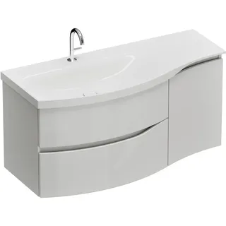 burgbad Sinea 3.0 Mineralguss-Waschtisch mit Unterschrank, 122 cm, mit Griffleiste G0167, Badmöbel,