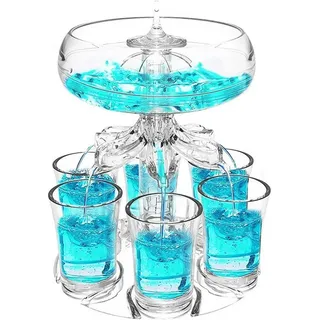 LuxusKollektion Schnapsglas Schnapsspender mit 6 Gläsern 4cl Party Zubehör für Cocktails