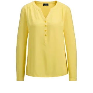 GOLDNER Elegante Viskosebluse mit V-Ausschnitt Gelb 21