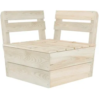 vidaXL Palettensofa Eckteil natur