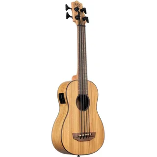 Kala U-BASS UBASS-ZEB-FS Bass-Ukulele mit gepolsterter Tasche, Zebraholz