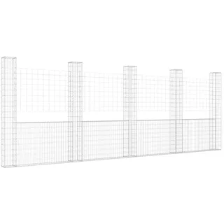 vidaXL Gabionenkorb U-Form 500 × 20 × 200 cm