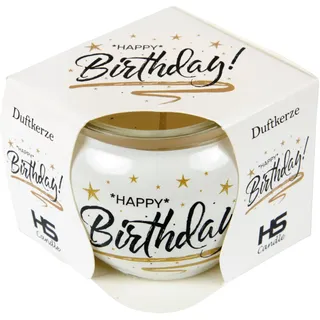 HS Candle Duftkerzen Sprüche im Glas, lange Brenndauer und angenehmer Duft (Birthday)