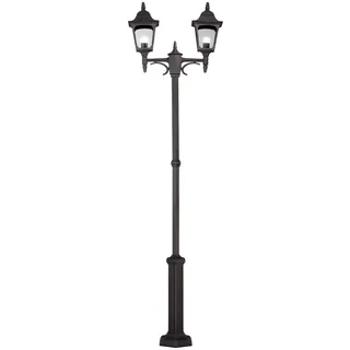 Elstead Lighting Wegeleuchte Aluminium, Glas H 227 cm spritzwassergeschützt schwarz