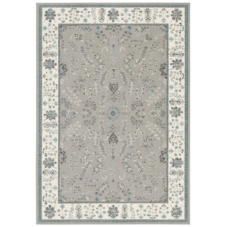 ASPECT Orientalischer Persischer Teppich Herat mit Blumenmuster, Polypropylen, Grau/Creme, 170 x 120 x 0.4 cm
