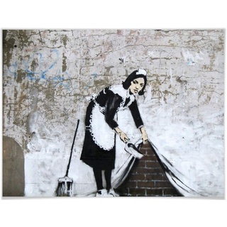 Wall-Art Poster »Graffiti Bilder Maid in London«, Menschen, (1 St.), Poster ohne Bilderrahmen, 34004168-0 bunt B/H/T: 80 cm x 60 cm x 0,1 cm