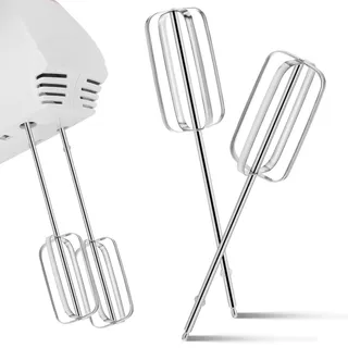 EXHUMKY Handmixer Ersatzteile 2 Stück Edelstahl Rührbesen Aufsätze Für Elektrischen Handmixer Und Bohrmaschine Küchenzubehör Mit Schneebesen Und Teigkneter Für Backen Und Kochen