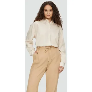 QS Langarmbluse Oversized-Hemdbluse aus Baumwolle Tape 50