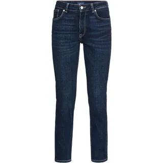 GANT Damen D1. FARLA Cropped Jeans Freizeithose, Dark Blue Worn IN, 28 - 28
