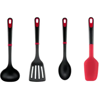 Tefal Küchenhelferset Ingenio 4-teilig Kunststoff hitzebeständig rot/schwarz