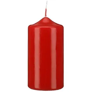 12 Spitzkopf Stumpen Kerzen Rot 100 x Ø 40 mm, Kerzen in Cellophan, KOPSCHITZ Qualitätskerzen in RAL Qualität Made in Germany, Kerzen, Anlass, Advent, Weihnachten, Festtag, Festtagskerzen