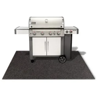 KARAT Grillschutzmatte BBQ-Matte "Dalton" - schwer entflammbar - Bodenmatte für den Grill // 100 x 100 cm