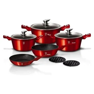 Berlinger Haus Burgundy Topf-Set 10-tlg. Kochtopf + Suppentopf