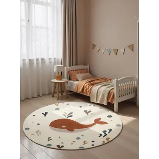 HANSE HOME Moby Kinderteppich Ø 160 cm Beige/Creme Multifarben