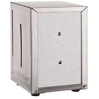 getgastro Serviettenspender aus Edelstahl, rutschhemmde Füße, passend für 25 x 30 Servietten, gefaltet auf 11,5 x 8,7 cm/Höhe: 13,8 cm, Länge: 9,5 cm