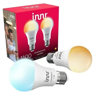 Innr Lighting Smart-LED-Lampe Bulb Comfort  (E27, Dimmbar, Kaltweiß, 1.190 lm, 10,5 W, 2 Stk.)