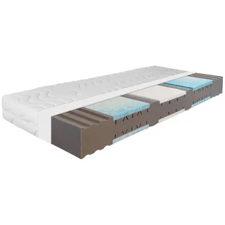 Sleepneo Gel-Kaltschaummatratze, Weiß, Textil, H3 + H4, Füllung: Polyester, 140x200 cm, Hergestellt in Deutschland, Medizinisch getestet, Oeko-Tex® Standard 100, aktive Schulterzone, atmungsaktiv, Bezug abnehmbar/waschbar, rundum abnehmbar, für verstellbare Lattenroste geeignet, klimatisierte Belüftungskanäle, Ober- und Unterseite versteppt, schadstoffgeprüft, wendbar, Wendematratze, Schlafzimmer, Matratzen Shop, Matratzen, Gelmatratzen