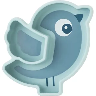 Birdee Teller mit Saugnapf blau