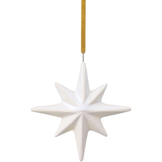 like. by Villeroy & Boch – Winter Glow Ornament Stern, Weihnachtsdeko aus Premium Porzellan, Baumschmuck, Dekoration für Weihnachten, moderne Dekoration im Winter, Pottery-Stil