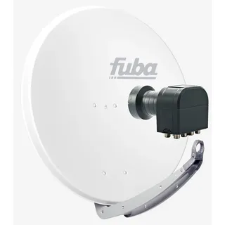 Fuba Sat Anlage 8 Teilnehmer | Satellitenschüssel Komplettset - DAA 850 W Sat-Schüssel 85cm Alu weiß + Fuba DEK 817 Octo LNB 8 Teilnehmer (DVB-S2,