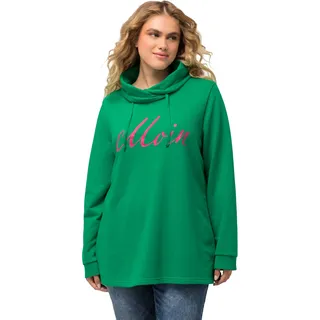 Ulla Popken Damen große Größen Übergrößen Plus Size Sweatshirt, Moin, Stehkragen, Langarm 826452 - 46-46 Große Größen