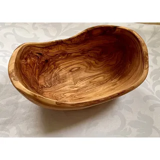 VolkskunstShop Schüssel für Snacks, Natur, Olivenholz, 12 cm