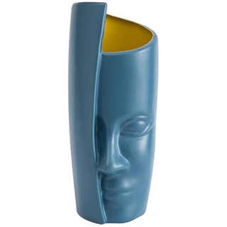 Abstrakte Gesicht Vase Pflanzer, Vase Tisch Getrocknete Vase Mittelstücke für, Party, wohnkultur, Blue Style2