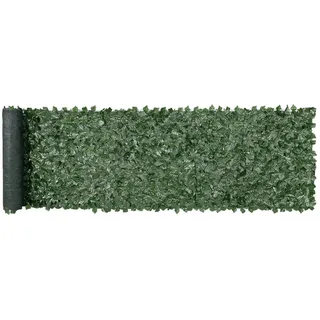 VEVOR Efeu Sichtschutzzaun, 2440 x 1830 mm Künstliche Grüne Wand, Efeu Zaun mit Verstärktem Gelenk, Kunsthecken Weinblatt Dekoration für Garten... - Dunkelgrün
