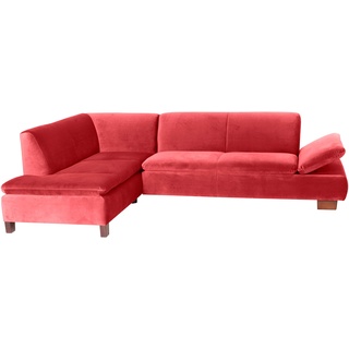 Max Winzer Ecksofa Links mit Sofa 2,5-Sitzer rechts Terrence Samtvelours rot