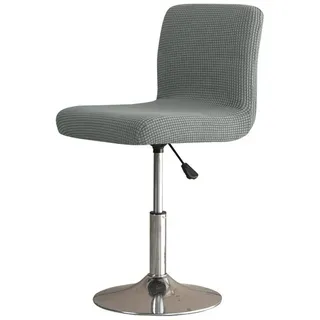 Agger Stuhlhusse Barhocker-Schonbezüge, 2er Set Stylische Stuhlhussen Stretch, Stuhlbezug Einfache Reinigung Barhockerbezüge Universal grau
