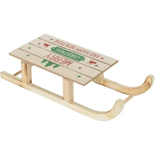 ECD Germany Deko-Schlitten 42 x 16 cm Braun