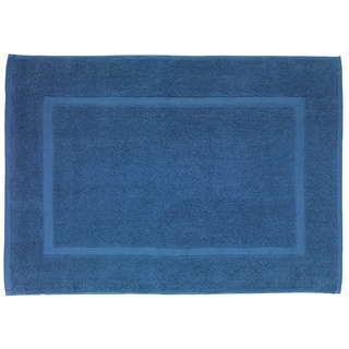 WENKO Frottier Duschvorleger Paradise, saugfähige & pflegeleichte Badematte, aus 100 % Baumwolle, waschbar, 50 x 70 cm, Blau