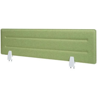 Mendler Tischtrennwand HWC-G76, Büro-Sichtschutz Schreibtisch Pinnwand, Schallschutz Stoff/Textil mit Prägung ~ 100x30cm grün