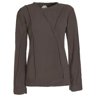 Vishes Fleecepullover Damen warmer Winterpullover Fleecepullover Eco-Fleece Patchwork Style grün 40