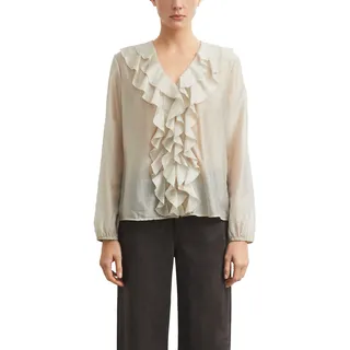 Comma, Langarmbluse beige 40