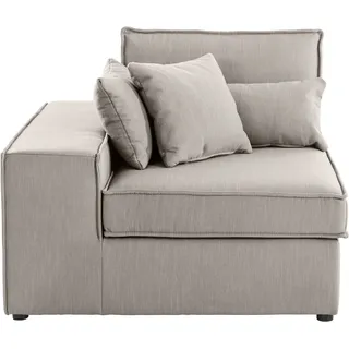 Sofaelement OTTO HOME "Florid", beige, B:100cm H:75cm T:100cm, Baumwollmix (60% Baumwolle/40% Leinen);Struktur fein (100% Polyester);Samtoptik (100% Polyester);Samtvelours (100% Polyester);Struktur (100% Polyester);Struktur recycelt (100% recyceltes Polyester), Polsterelemente, als Teil eines Modulsofas,, fester Sitzkomfort, auch in Cord