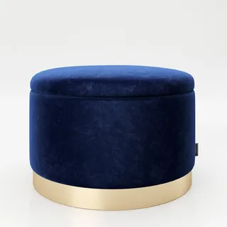 Playboy runder Pouf "SUE" Blau,