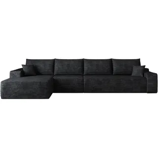 Oxeza Ecksofa, Schwarz, Textil, Mode, Füllung: Schaumstoff, L-Form,L-Form, 340x175 cm, Wohnzimmer, Sofas & Couches, Wohnlandschaften, Ecksofas
