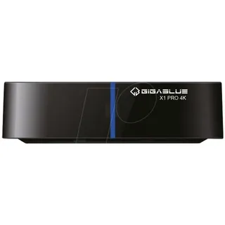 GiGaBlue UHD X1 PRO 4K Android TV Box mit Satelliten-Tuner – Receiver, 1x DVB-S2x FBC Tuner WLAN