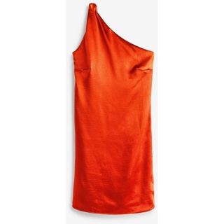Next Off-Shoulder-Kleid Rochelle One-Shoulder-Midikleid aus Satin (1-tlg) orange 52