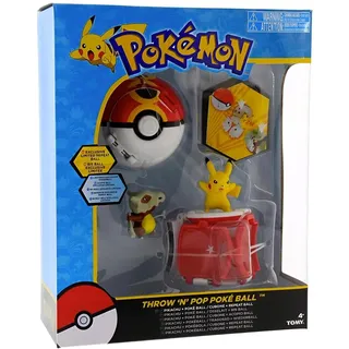TOMY Wurfball-Set mit Pikachu und Cubone Figur