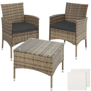 Tectake Luzern Set 3-tlg. natur