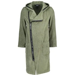 CAWÖ Bademäntel Herren Kapuze New Zipper 6516 field-schwarz - 453 XL