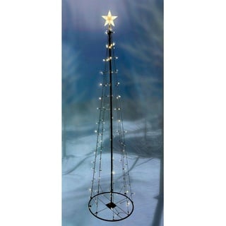 XL LED Metall Weihnachtsbaum mit Stern warmweiß 106 LEDs 180cm mit 8 Funktionen