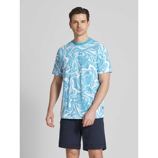 T-Shirt mit Allover-Print Modell 'Ocean', Ocean, XL