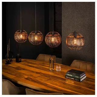famlights Pendelleuchte Pendelleuchte Erin in Braun-antik E27 4-flammig, ohne Leuchtmittel braun Ø 25.00 cm x 8.00 cm x 135.00 cm x 150.00 cm