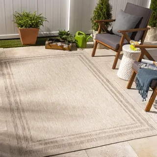 livabliss Teppich »LENON«, rechteckig, 4 mm Höhe, Teppich In- /Outdoor Boho Jute-Optik, Balkon, Terrasse, Garten, Beige