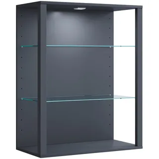 VCM Hängevitrine Glasol 70 x 35 x 90 cm Schwarz
