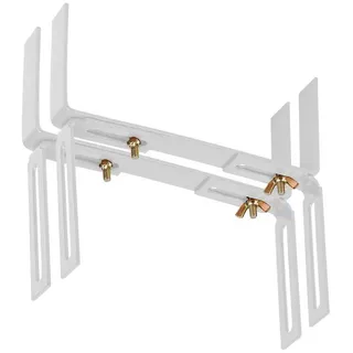 BigDean Blumenkastenhalter H-Form 2 Stück weiß